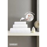 3Lü Beyaz Havlu Seti -1 Adet El Havlusu 50X90 1 Adet Banyo Havlusu 70X140 1 Adet Ayak Havlusu 50X70
