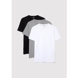 3lü Bisiklet Yaka Erkek Basic Tişört Slim Fit/Dar Kesim 0611784-900 Siyah-900 XL