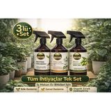 3’Lü Bitki Bakım Seti Ev Bitkileri İçin Kök Besleme, Genel Besin Ve Neem Yağı (500 Ml X3)