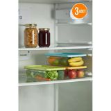 3'Lü Buzdolabı Organizer Saklama Kabı Buzdolabı Düzenleyici 3X1.80 L