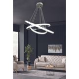 3'lü Çember LED Avize - - Krom - Kumandalı