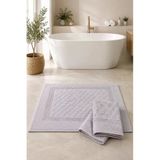 3'Lü Damla Desen Banyo Paspası Ayak Havlusu 50X70 Cm | %100 Pamuk, Yumuşak Dokulu, Hızlı Su Emici, Banyo Paspas Seti