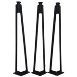 3'lü Dekoratif Metal Firkete Sehpa Ayağı (44 cm Yükseklik)