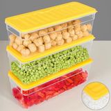 3'lü Derin Mikrodalga Uyumlu Organizer Set Düzenleyici Gıda Erzak Saklama Kabı 2470ML Sarı