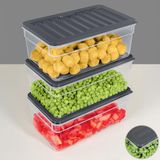 3'lü Derin Mikrodalga Uyumlu Organizer Set Düzenleyici Gıda Erzak Saklama Kabı 2500ML Antrasit