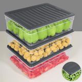 3'lü Derin Mikrodalga Uyumlu Organizer Set Düzenleyici Gıda Erzak Saklama Kabı 5300ML Antrasit