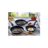 3'lü Döküm Granit Tava Seti Dayanıklı Yanmaz Yapışmaz İç haznesi 20 Cm 24 Cm 28 Cm