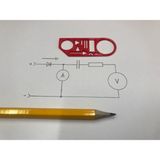 3'lü Elektrik Diyagram Cetveli - Kırmızı - Şekilli - 1
