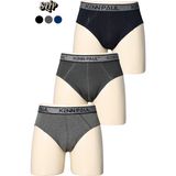 3'lü Erkek Düz Pamuklu Koyu Renk Boxer | Slip Boxer - Füme - Gri - Lacivert