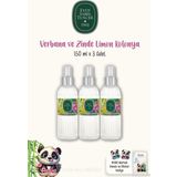3'lü Eyüp Sabri Tuncer Verbena & Zinde Limon Kolonyası 150 ml ve Doğal ROSIE