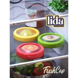 3'lü FreshCap -Meyve,Sebze,Soğan,Limon ve Domates Saklama Kabı Esnek ve Yeniden Kullanılabilir