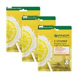 3'lü Garnier C Vitamini Parlaklık Verici Kağıt Yüz Maskesi