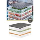 3’Lü Geniş Buzdolabı Düzenleyici Set, Buzluk Derin Dondurucu Buzdolabı İnce Saklama Kabı 3X3100ml
