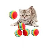 3'Lü Gökkuşağı Sünger Kedi Köpek Çiğneme Oyun Topu, Diş Çıkarma