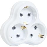 3lü Golyat Fiş, Üçlü Topraklı Priz Duvar Tipi Çoklayıcı Fiş, 16A 250 Volt, Max 3600 Watt ( - Genel