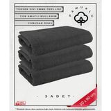 3'lü Gri %100 Pamuk Havlu Yüz ve Fitness Havlu Seti - Hassas Ciltlere Özel 3 Adet 50 *90 CM - 50 x 90 cm