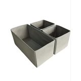 3'lü Gri Çekmece İçi Düzenleyici Organizer Set - Çok Amaçlı Dolap İçi Kutu Seti