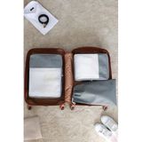 3'lü Gri Fileli Valiz Düzenleyici Bavul İçi Organizer Set Seyehat Hurcu