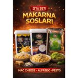 3’lü Gurme Makarna Sosu Seti - Mac Cheese + Alfredo + Pesto (3 x 1000g)