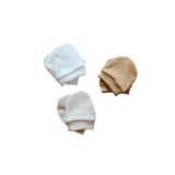 3lü Hardal-Krem-Beyaz Yenidoğan Eldiven Set Model 1 0-3 AY