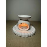 3lü Hediyelik,dekoratif Set, Mumluk Buhardanlık, Tepsi, 1 Tealight Mum