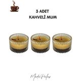 3'lü Kahve Kokulu El Yapımı Kovucu Mum Seti, Doğal ve Hoş Ortam Sağlar - Seçenek 1