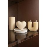 3'lü Kalpli Seni Seviyorum Mum Seti Doğal Soya Mum Romantik Mum Seti - Beyaz