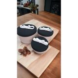 3'lü Kapaklı Sepet Takımı Düzenleyici Saklama Kutusu Hasır Sepet Organizer ElEmeği-35x25/30x20/25x15 1001000009541