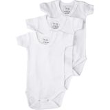 3'Lü Kısa Kollu Bebek Zıbın Seti 100% Pamuklu Ribana Çıtçıtlı Atlet, Body Zıbın Unisex (3 Adet)