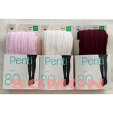 3'lü Kız Çocuk Desenli Külotlu Çorap ( Çocuk Kilotlu Çorap ) - Pembe - Bordo - 11 - 13 Yaş