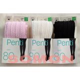 3'lü Kız Çocuk Desenli Külotlu Çorap ( Çocuk Kilotlu Çorap ) - Pembe - Vanilya - Siyah - 4 - 5 Yaş
