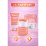 3’lü Kolajen Cilt Bakım Seti – Nemlendirici, Sıkılaştırıcı, Anti-Aging Etkili Vitamin C’li Yüz & Boyun Kremi + Jel Maske