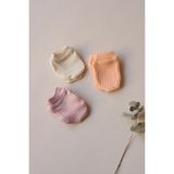 3Lü Lila-Turuncu-Krem Yenidoğan Eldiven Set