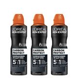 3'lü L'Oréal Paris Men Expert Carbon Protect Anti-Perspirant Deodorant Seti