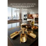 3'Lü Lüks Gold Zamak Ölçü Ve Baharat Kaşığı Seti - Özel Tasarım 721956