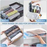 3'Lü Manuel Vakumlu Seyahat Poşeti Hurcu – 50X70 Cm, 40X60 Cm, 35X50 Cm | Sıvı Geçirmez, Küf Toz Haşere Koku Yapmaz | Valiz Düzenleyici Organizer – Pompa Süpürge Gerektirmez