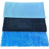 3'Lü Mikrofiber Araç Temizlik Seti - (Cam, Parlatma, Kurulama Bezi, Mikrofiber Bez)