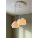 3’lü Modern Sarkıt Avize Beyaz E27 Ampul Hediyeli 25x25 cm Beyaz 25 x 25