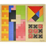 3'lü Oyun Seti Tetris Tangram Xox Eğitici Ahşap Oyuncak