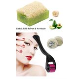 3'lü Peeling Kabak Lifli Avokado Cilt Bakım Yenileme 540 İğne Derma Roller Leke,Akne Ruşur Taşı