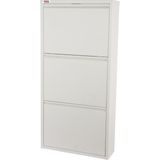 3'lü Pratik Metal Ayakkabılık (Beyaz)