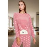 3lü Rahat Uyku Seti Kalpli Polar Pijama Takımı Kış İçin Mükemmel Ve Şık Konforlu Kesim