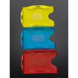 3'lü Renkli Kart Koruyucu Id Badge Holder Seti – Sert Plastik Kimlik Kartlığı - yok - 86x54mm