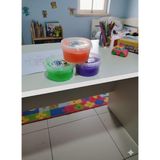 3'lü Renkli Slime Seti - 5x5 Şeffaf Kapaklı Kutularda Hazır Oyun Jeli (Turuncu, Mor, Yeşil) - Çok Renkli