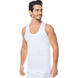 3'Lü Seher Yıldızı Erkek Atlet Askılı Klasik %100 Pamuk Beyaz 3Xl