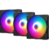(3'lü Set) 120MM Rainbow Rgb Kasa Fanı 12CM Renkli Gökkuşağı Fanı LED Kasa Fanı 3 Adet