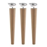 (3'Lü SET) Ahşap Sehpa Ayak Takımı 40 cm Zigon Puf Tabure Ayağı Masa Ayakları Açılı Bağlantı Aparatı Dahil