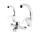 3LÜ SET BANYO - EVYE MUTFAK - LAVABO AÇ KAPA MİX BATARYA MUSLUK (5264)