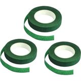 3lü Set Çiçekçi Bandı Yeşil Renk Yapay Çiçek Latex Köpük Çiçek Sapı Sarma Yeşil Bant 40 Metre - 3 Adet