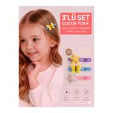3’lü Set Deniz Yıldızı ve Kelebek Figürlü Çocuk Pens Toka asel 84a